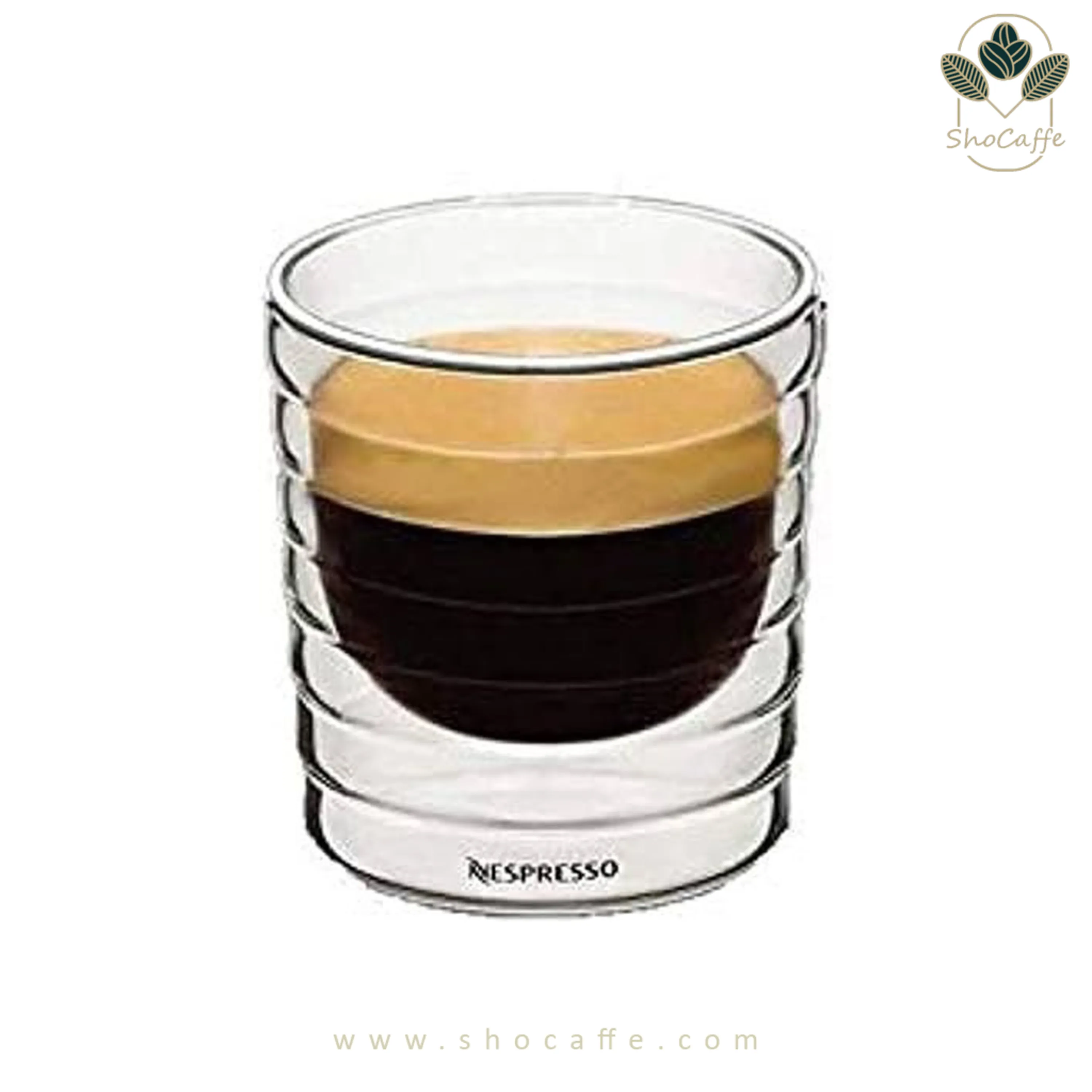 لیوان دوجداره نسپرسو از جنس شیشه دوجداره پیرکس